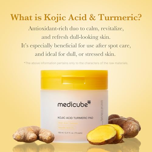 Medicube Kojic Acid & Turmeric Brightening Gel Mask and Toner Pads Duo