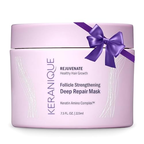 Keranique Deep Repair Hair Mask 7.5 Fl Oz – Keratin Protein + Ceramides, Strengthens & Volumizes Dry, Damaged & Thinning Hair