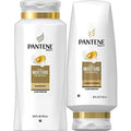 Pantene Moisturizing Shampoo 25.4 OZ and Silicon-Free Conditioner 24 OZ for Dry Hair, Daily Moisture Renewal, Bundle Pack (Packaging May Vary)