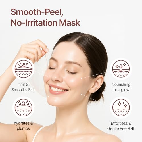 Farmstay Rice & Hyaluronic Acid Wrapping Face Mask - Peel Off Glass Skin Glow, Deep Hydration, 5.07 fl oz, Spatula Included