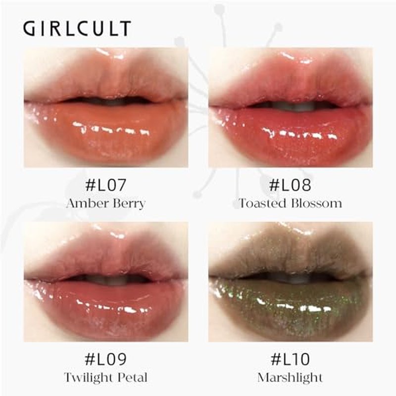 GIRLCULT Hydrating Glossy Lipstick ? Long Lasting Tinted Lip Balm, Non Sticky Lip Oil Balm with Glass Shine Finish for Smooth, Moisturized Lips (L10)