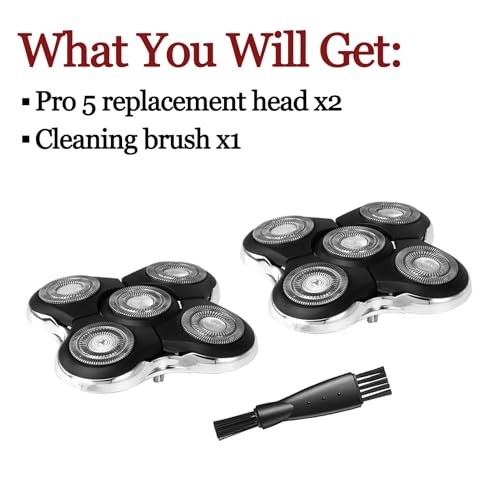 2 Pack Blade Pro Replacement Head for Remington XR7000 Shaver - Dual-Track Blades