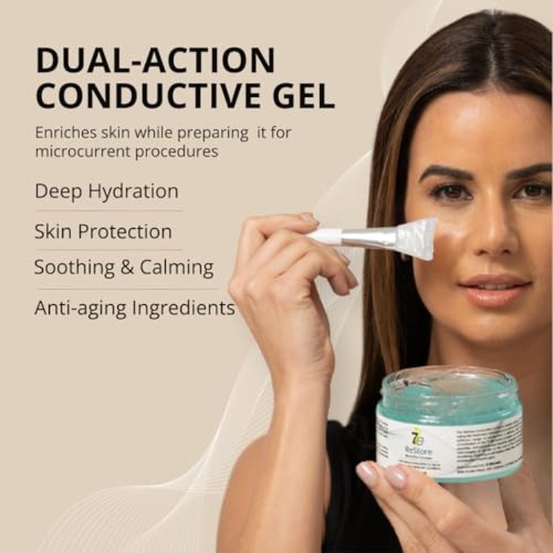 7E Wellness Myolift 8oz Restore Conductive Gel with Bio-Active Complex 8oz Facial Skin Care Products with Green Tea Extract, Hyaluronic Acid, Anti Aging &Skin Tightening [4ozX2] (8 oz)
