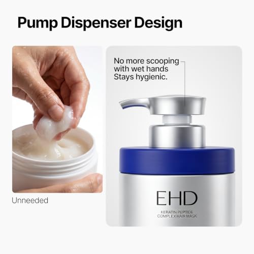 Keratin Peptide Hair Repair Mask with Pump Dispenser - 10 Fl Oz