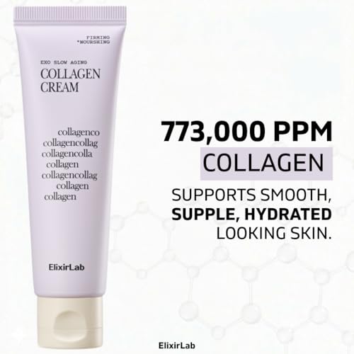 Korean Collagen Moisturizer with Peptides & Niacinamide - Anti-Aging Cream for Dry Skin
