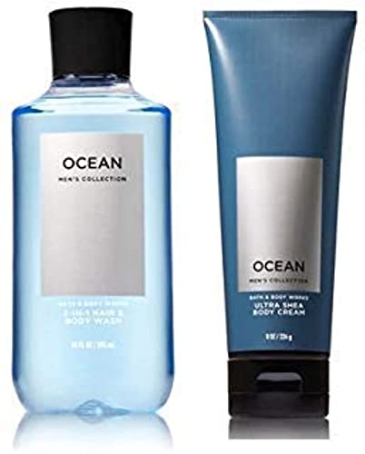 Men's Ocean 3-in-1 Hair & Body Wash and Body Cream Set