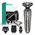 VOYOR Electric Rotary Razor for Men, 3D Floating Heads, Wet & Dry - Grey