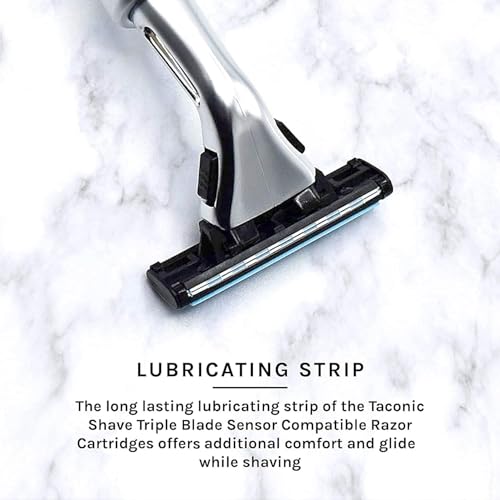 Taconic Heavyweight Sensor-Compatible Triple Blade Pivot Razor for Men & Women