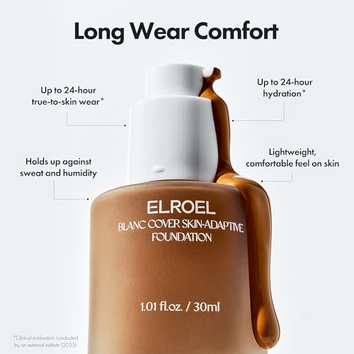 Blanc Cover Skin Foundation - K-Beauty Skincare Liquid Foundation Makeup with Panax Ginseng, Niacinamide & Collagen - Lightweight, Buildable 24HR Hydrating Wear 1.01 Fl Oz (#140)
