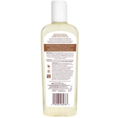 Palmer's Coconut Oil Formula, Body Moisturizer with Green Coffee Extract, Bath Oil for Dry Skin, 8.5 Ounces (Pour Cap) (Pack of 2)