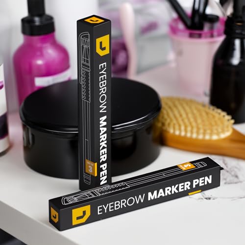 | 3pcs Skin Marker | Eyebrow PMU Microblading Outline Pencil | Felt Pen White Brow Position Mapping Pencil | Permanent Makeup Position Mark Tools