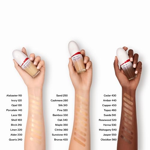 Shiseido RevitalEssence Skin Glow Foundation SPF 30, 120 Ivory - Buildable, Medium Coverage - 24-HR Hydration & 12-HR Wear - Transfer, Crease & Fade Resistant - Non-Comedogenic - All Skin Types