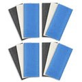 Exfoliating Washcloth 12 Pack - Black, Off-White, Navy Blue, Extra Long Body Scrubbing Cloths