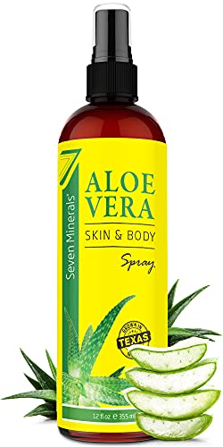 Seven Minerals Aloe Vera Spray & Travel Size Aloe Vera Gel - Organic Skin Care