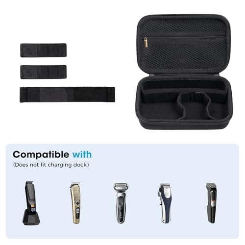 ProCase Hard EVA Travel Case for Electric Hair Clipper Trimmer, Protective Storage Organizer Bag for Beard/Body/Bikini Trimmer & Shaver -Black