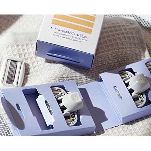 margaret Flamingo 5-blade Razor Replacement Blade Cartridge (4 Cartridges)