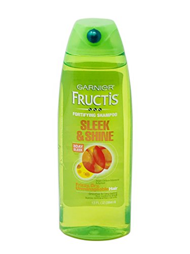 Garnier Fructis Sleek & Shine Shampoo 13 Oz Pack of 2 for Frizzy & Dry Hair