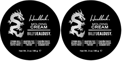 Men's Hair Styling Cream - Strong Hold, Matte Finish, 3 Ounce Pack of 2 - Natural Look for All Hair Lengths