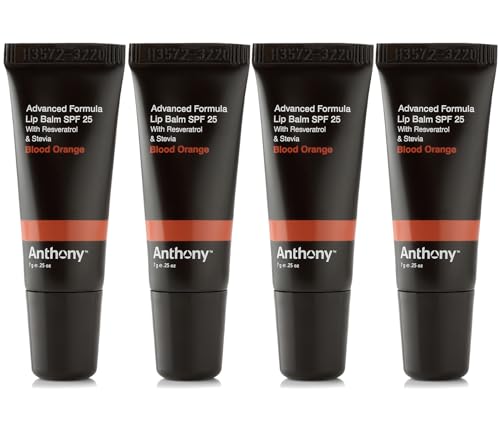 Anthony SPF 25 Lip Balm Blood Orange 4 Pack - Moisturizing Sun Protection