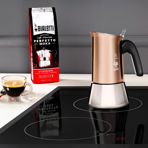 Stainless Steel Induction Espresso Coffee Maker - 6 Cups, Copper Silver - Bialetti Venus