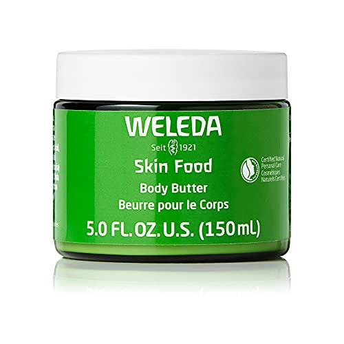 Weleda Skin Food Body Butter 5 Fluid Ounce & Skin Food Lip Butter, 0.27 Ounce, Plant Rich Moisturizing Lip Care with Sunflower Seed Oil, Chamomile and Calendula