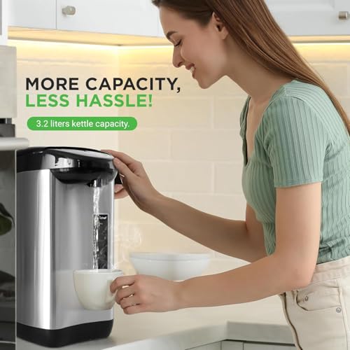 NutriChef 3.4 Quart Insulated Electric Hot Water Dispenser & Boiler