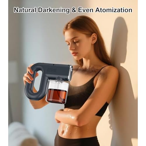 Professional Spray Tan Machine, Portable & Rechargeable Spray Tan Gun, Long Battery Life, Even Spraying, Lightweight, Spray Tan Machine Kit for Indoor and Outdoor Use, for Home, Salon, DIY and Travel