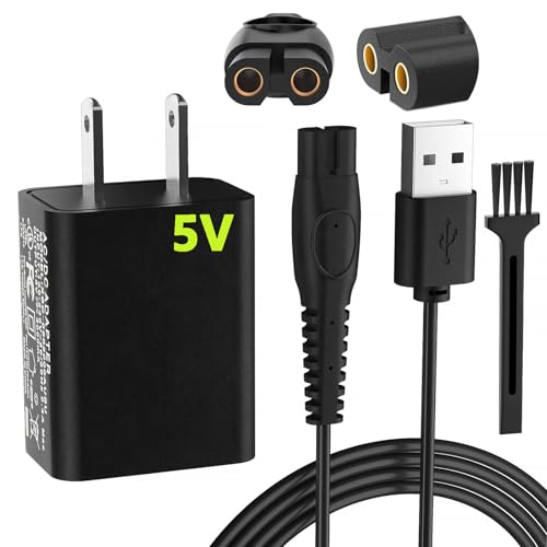 5V 2A Blade Charger Cord for Philips Norelco OneBlade QP2724 QP2834 & Multigroom MG5910 MG7900 MG9510 MG9520, S7887 S5880 Replacement Cord for Phillips 2000 3000 5000 7000 Trimmer Electric Shaver