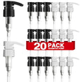 DupakSYS 20 Pack Shampoo Pump Dispenser for 33.8 oz Liter Bottles Black & White