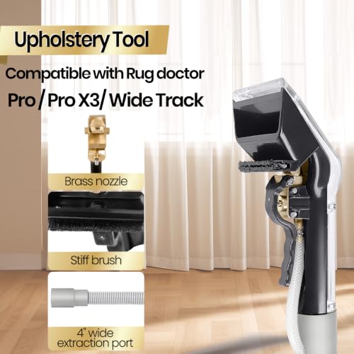 Universal Upholstery Attachment with 12-Foot Hose for Carpet & Furniture Cleaning