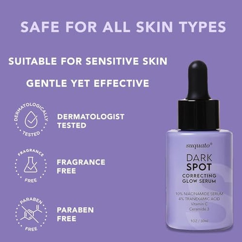 Dark Spot Remover Serum ? For Face Hyperpigmentation & Melasma Care ? Brightening & Dark Spot Correcting Glow with Tranexamic Acid + Niacinamide + Vitamin C (30ml)