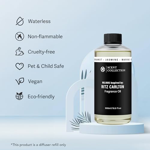 Luxury Ritz Carlton Diffuser Oil 500ml - Hotel-Grade Aromatherapy Fragrance, Pack of 1