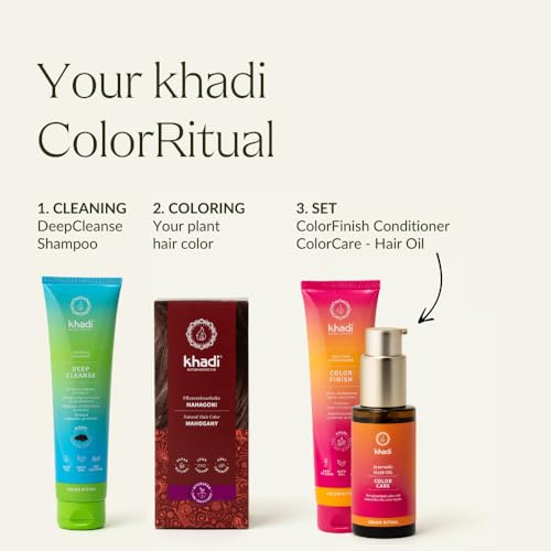 Khadi Natural Hair Color Mahogany - 100% Herbal Dye for Red to Dark Red-Brown
