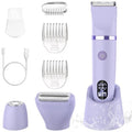 3-in-1 Electric Razor IPX7 Waterproof Bikini Trimmer Wet & Dry Use Painless Personal Trimmer Groomer for Ladies Face Body Legs Bikini Public Hairs Electric Lady Shaver with Replaceable Heads