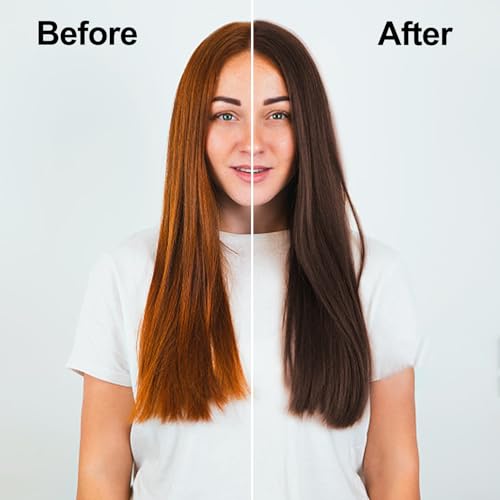 Hair Dye Shampoo 3-in-1 for Gray Coverage Dark Coffee - Easy At-Home Root Touch Up