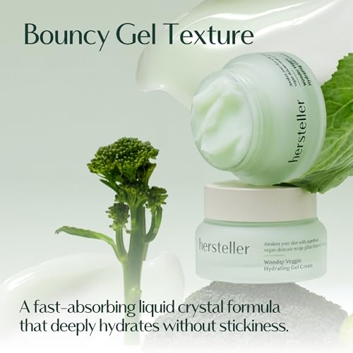 Hydrating Gel Cream with Kale Extract - Vegan Moisturizer for Sensitive Skin 1.7 Fl Oz