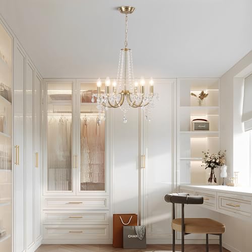 Gold Crystal Chandeliers for Dining Room Modern Ceiling Light Fixture - Variation of THIS listing