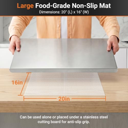 Extra Large Stainless Steel Cutting Board with Lip - 31.5" L x 22.8" W