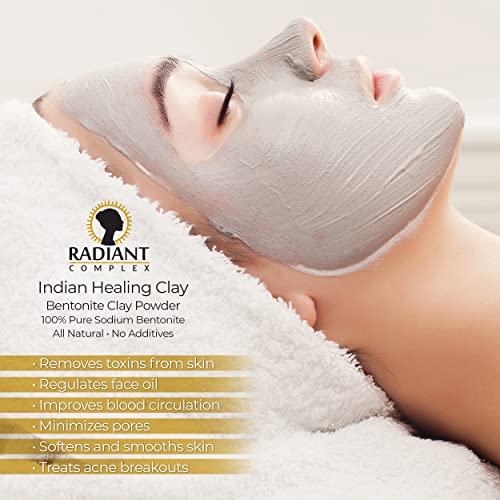 Sodium Bentonite Clay Powder for Face & Body Detox - 5 lbs - Hypoallergenic & Natural