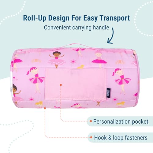 Wildkin Kids Nap Mat with Pillow & Blanket - Preschool Sleep & Travel Essentials