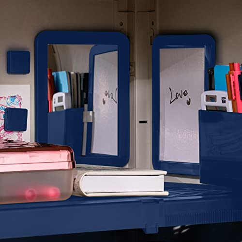 Blue Adjust-A-Shelf Locker Organization Kit with Mirror & Whiteboard - 6 Pieces