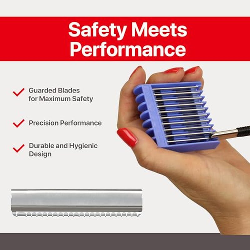 Feather - Nape Blades - Single Edge Guarded Replacement Blades ? Fits Feather Nape & Body Razor ? For Thinning, Layering, Precision Styling & Body Hair Removal ? Japan Made - 10 Pack