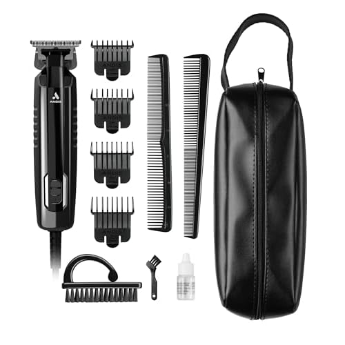 Andis 561989 Headliner 3 Hair Trimmer, 11-Piece Kit, High Power Close-Cutting, Ultra Fine-Tooth Precision T-Blade, Skin-Close Shaving, Black