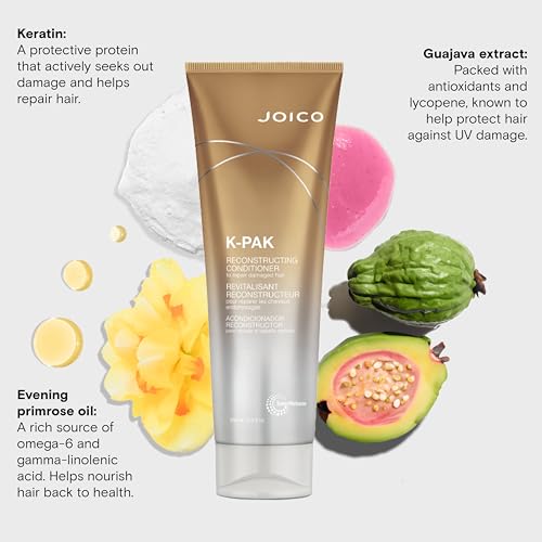 Joico K-PAK Daily Reconstructing Conditioner | For Damaged Hair | Restore Shine | Smooth & Detangle | Eliminate Static | With Keratin & Guajava Fruit Extract