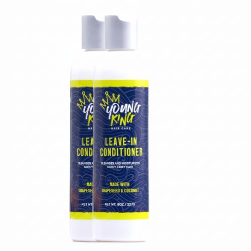 Kids Leave-In Conditioner for Boys - Hydrating Detangler with Plant-Based Ingredients, 8 Fl Oz, Pack of 2