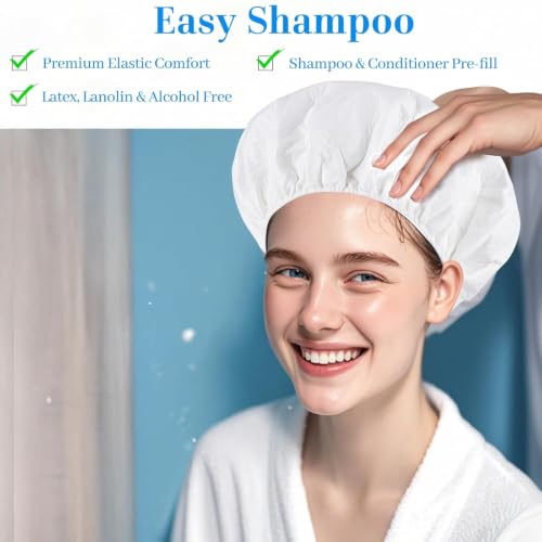 12 Pack Waterless Shampoo Caps No Rinse Hair Wash for Bedridden & Travel Use - Variation of THIS listing
