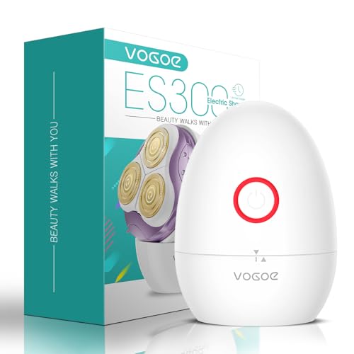 VOGOE Electric Shaver for Women 3D Floating Blade Rotary Razor Purple ES300