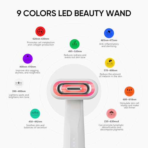 Bridigi 9-in-1 Red Light Therapy Face Wand – LED Skin Rejuvenation & Anti-Aging