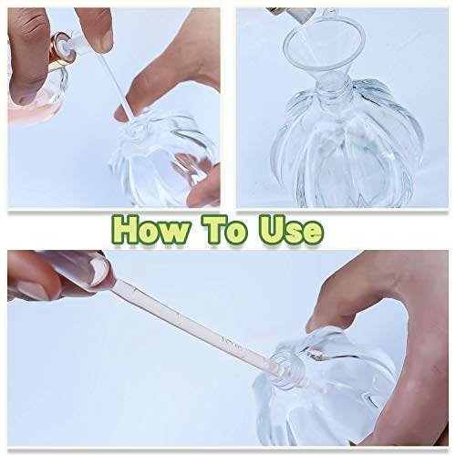 2PCS Refillable Vintage Pumpkin-Shaped Glass Perfume Spray Bottles 50ML with Gold Nozzle