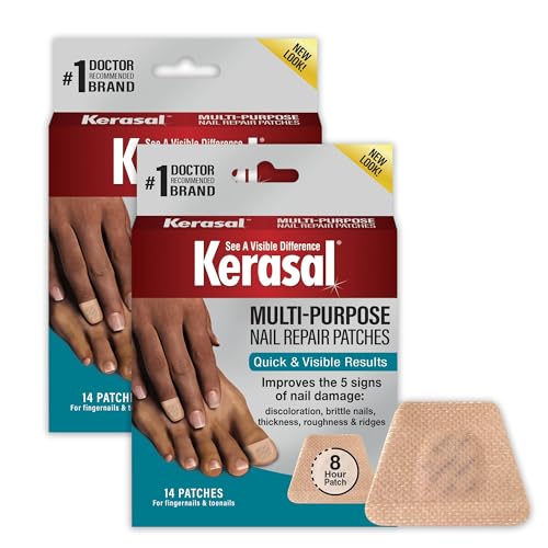 Kerasal Multi-Purpose Nail Repair Patches - Pack of 2, 14 Count, 8-Hour Treatment for Damaged Nails